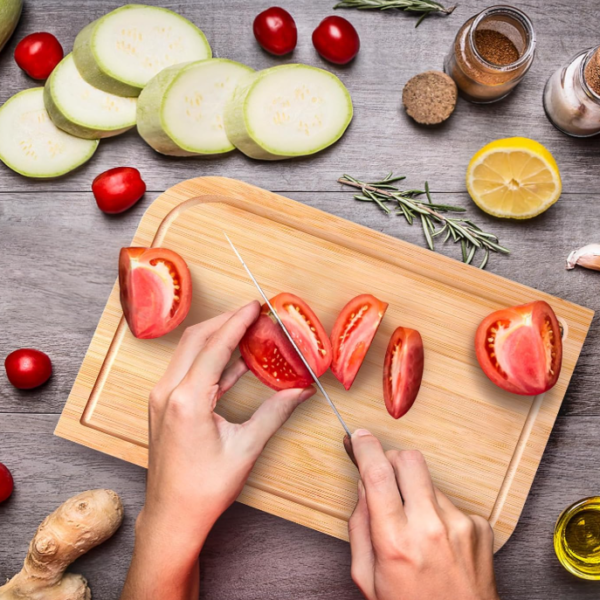 Small Lightweight Bamboo Fruit Cutting Board