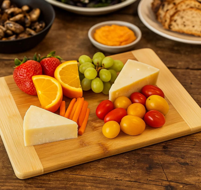 Natural Two-Tone Thickened Double-Sided Bamboo Cutting Board