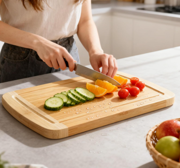 3-Piece Bamboo Non-Slip Cutting Board Set (Sink-Compatible) - Image 2