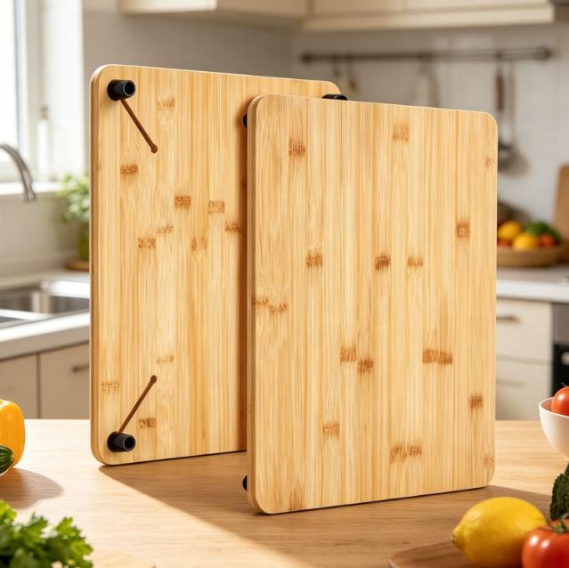 Rv Sink-Compatible Non-Slip Bamboo Cutting Board With Juice Groove