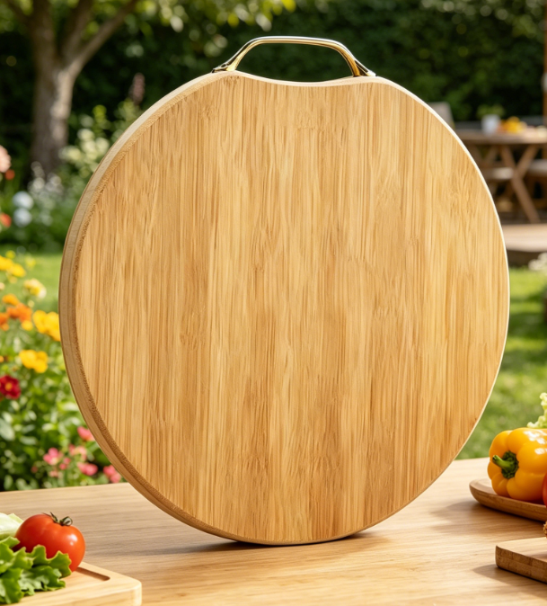 Small Non-Slip, Non-Stick Natural Bamboo Cutting Board - Image 2