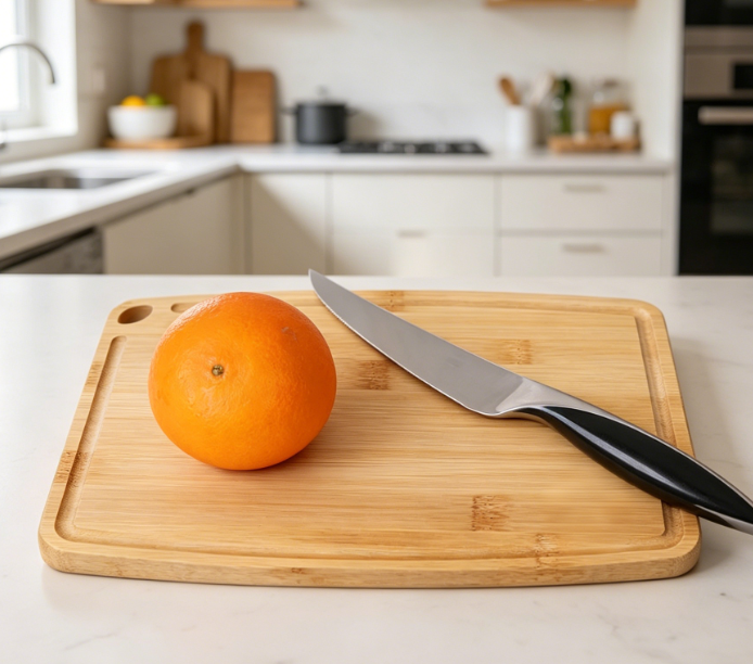 Lightweight Solid Bamboo Small Cutting Board - Image 2