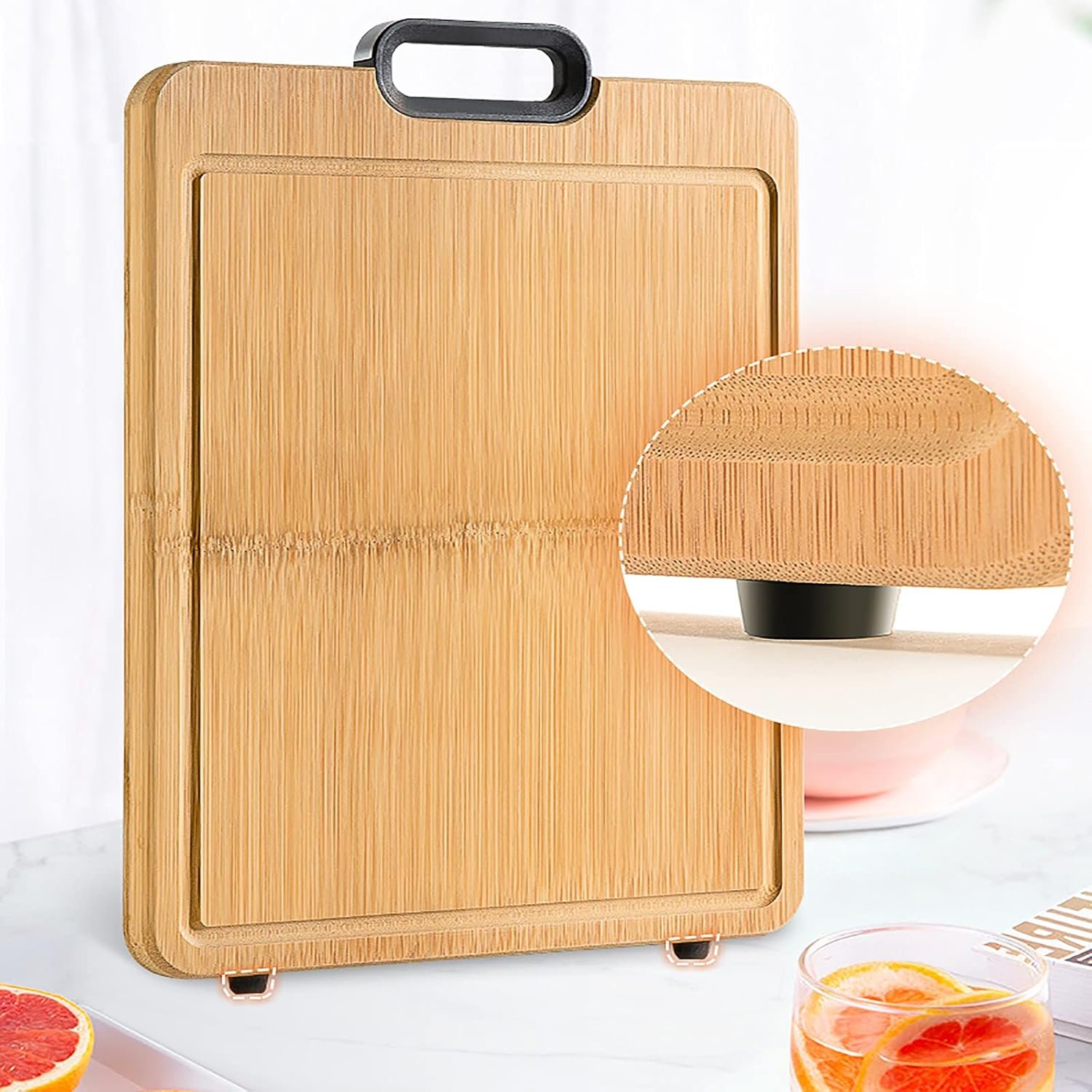 Dual-Sided Non-Slip, Thickened Natural Bamboo Cutting Board - Image 2